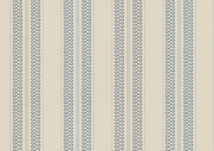 Trellis Prints, Noble Stripe Raffs Blue - Made to Measure Curtains - Image 8